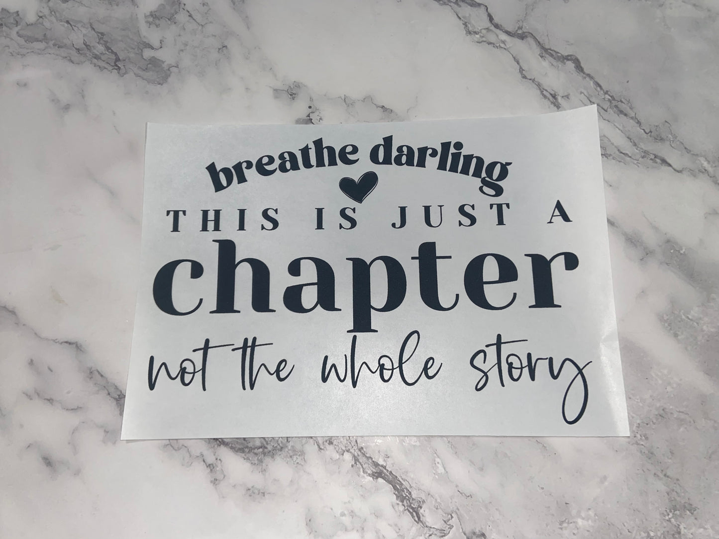 Breathe darling this is just a chapter print