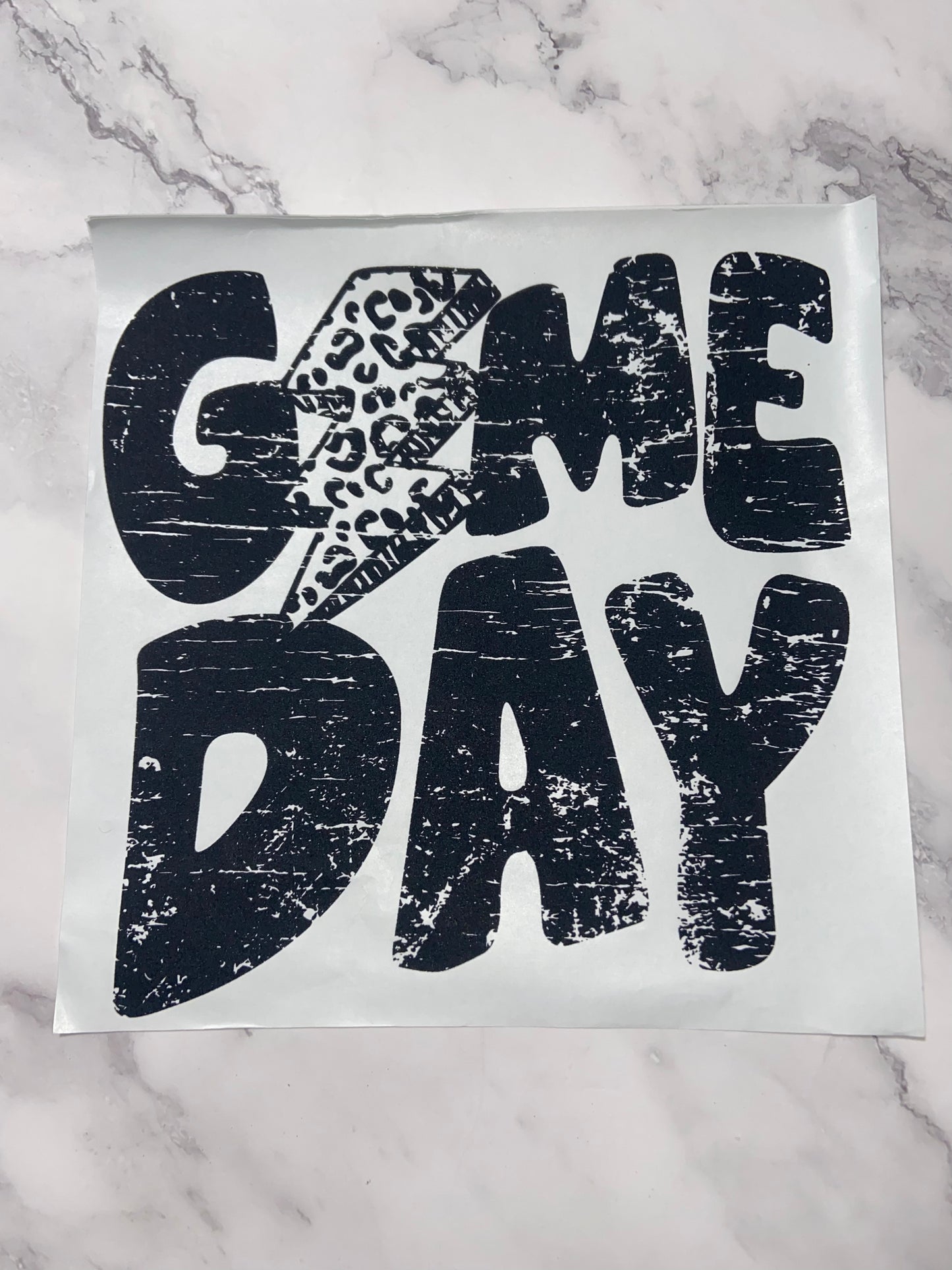 Game day leopard bolt print