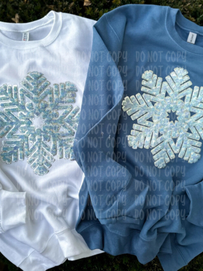 Blue Snowflake Sweatshirt