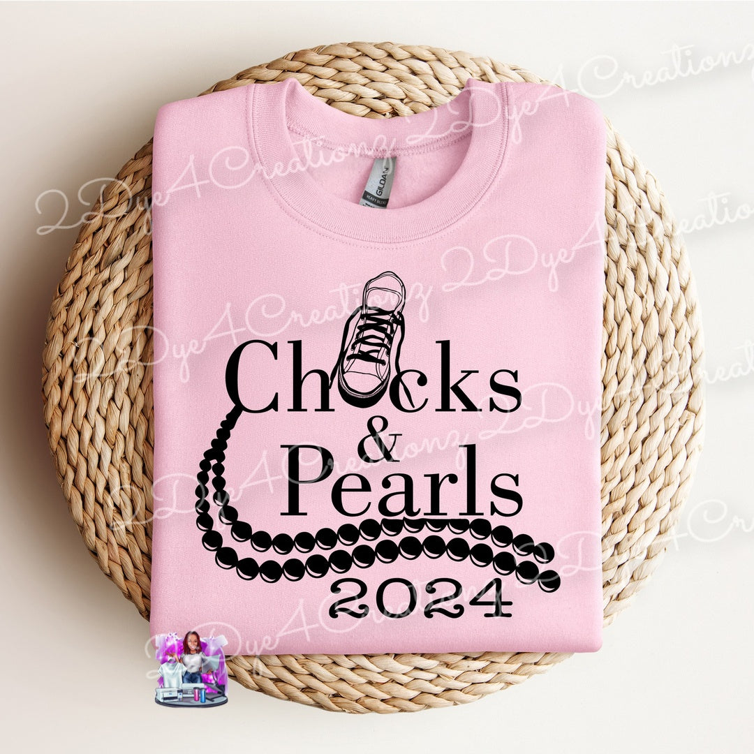 Chucks and Pearls (black print)