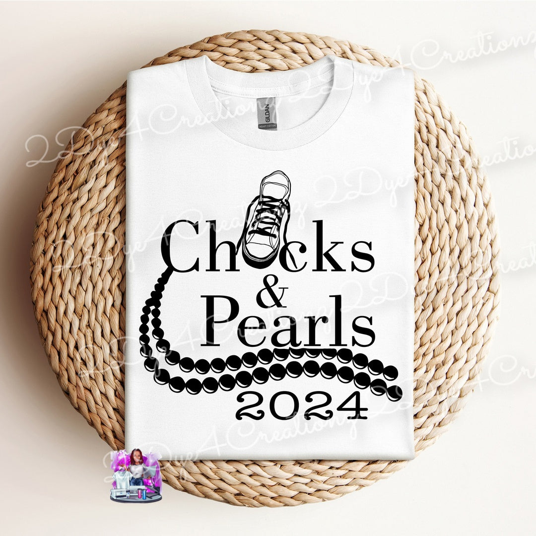 Chucks and Pearls (black print)